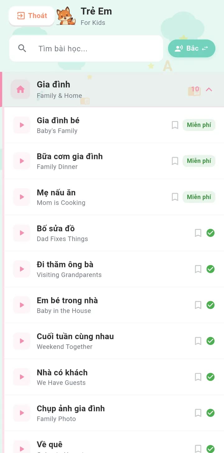 Học Hội Thoại cho trẻ em: danh sách chủ đề Gia đình, Bữa cơm gia đình, Mẹ nấu ăn